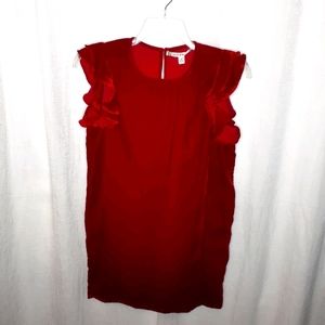 Chelsea & Violet Red Crushed Velvet Dress